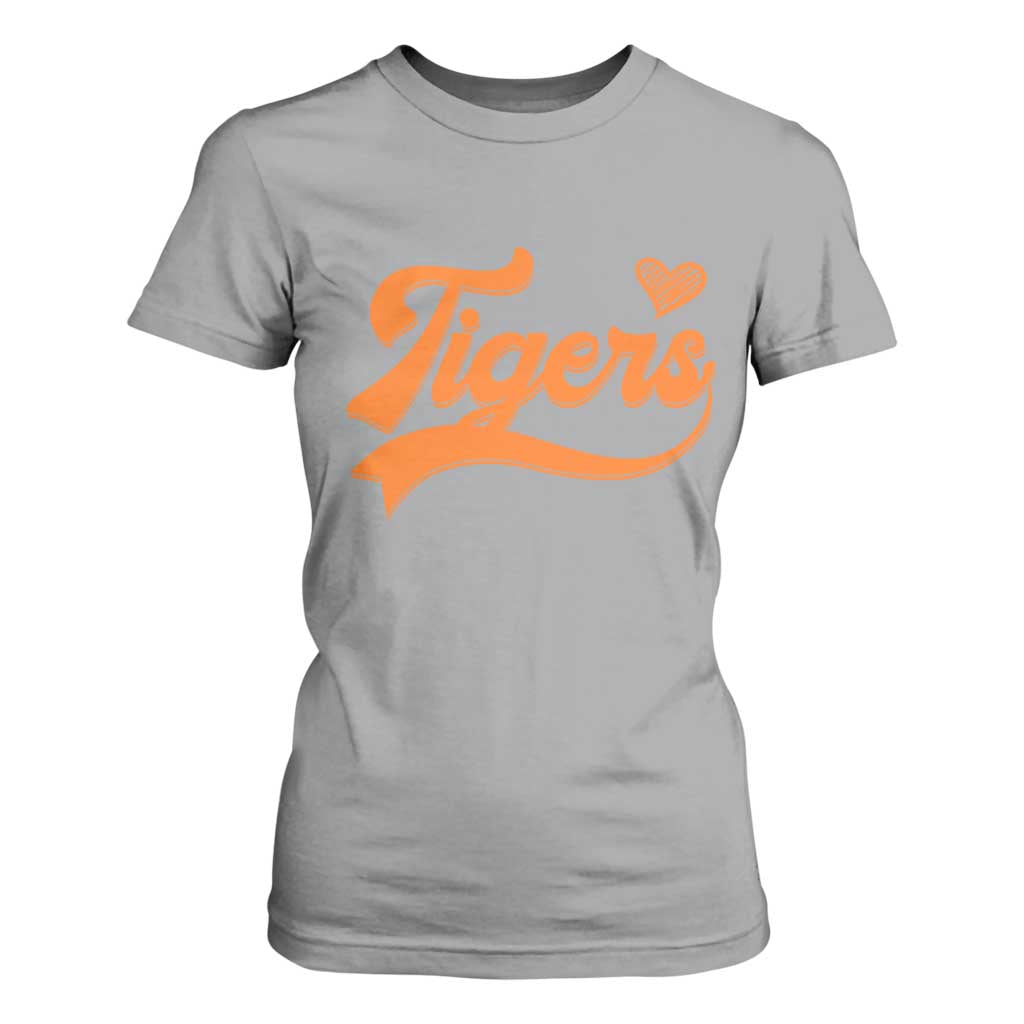 Vintage Tiger T Shirt For Women - Varsity Name Script Vintage Sports Jersey Style TS10 Sport Gray Print Your Wear