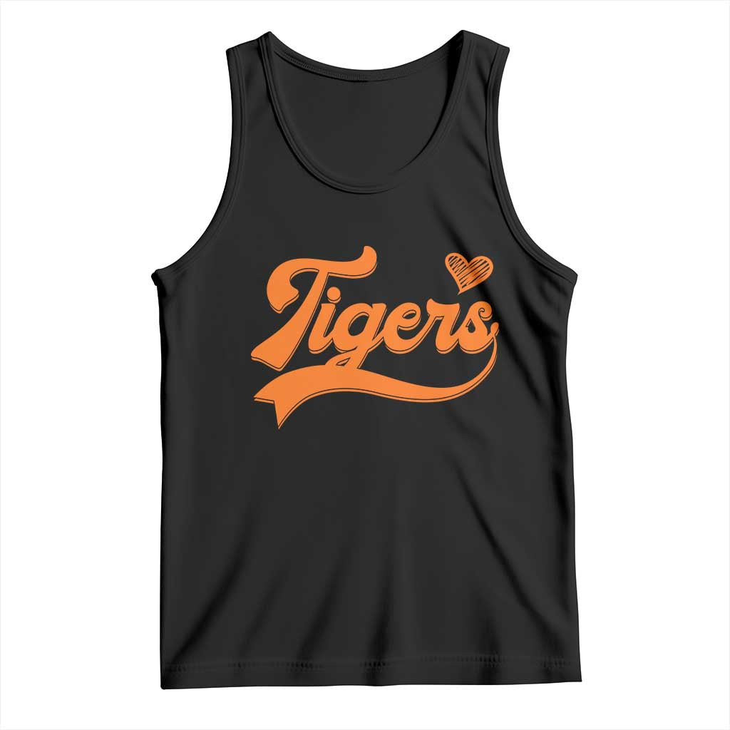 Vintage Tiger Tank Top Varsity Name Script Vintage Sports Jersey Style TS10 Black Print Your Wear