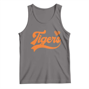 Vintage Tiger Tank Top Varsity Name Script Vintage Sports Jersey Style TS10 Deep Heather Print Your Wear