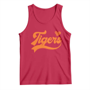 Vintage Tiger Tank Top Varsity Name Script Vintage Sports Jersey Style TS10 Red Print Your Wear