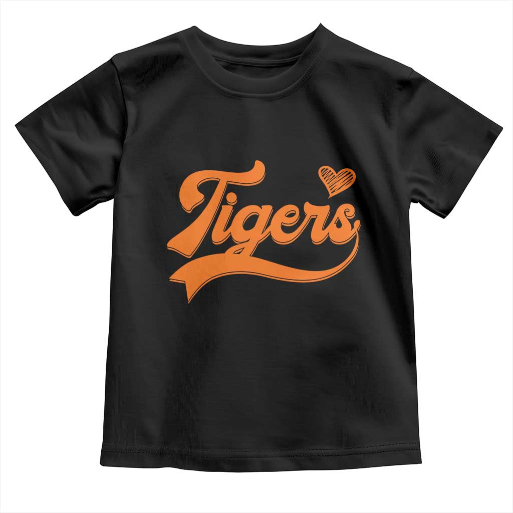 Vintage Tiger Toddler T Shirt Varsity Name Script Vintage Sports Jersey Style TS10 Black Print Your Wear