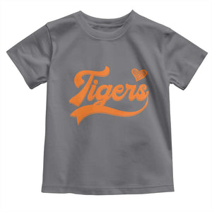Vintage Tiger Toddler T Shirt Varsity Name Script Vintage Sports Jersey Style TS10 Charcoal Print Your Wear