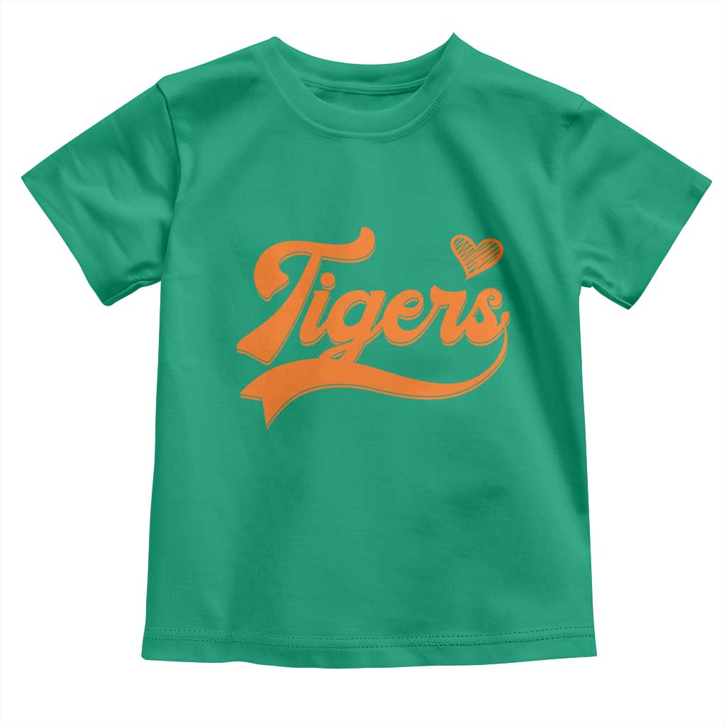 Vintage Tiger Toddler T Shirt Varsity Name Script Vintage Sports Jersey Style TS10 Irish Green Print Your Wear