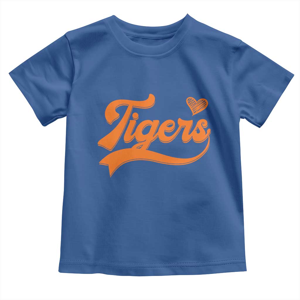 Vintage Tiger Toddler T Shirt Varsity Name Script Vintage Sports Jersey Style TS10 Royal Blue Print Your Wear