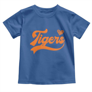 Vintage Tiger Toddler T Shirt Varsity Name Script Vintage Sports Jersey Style TS10 Royal Blue Print Your Wear