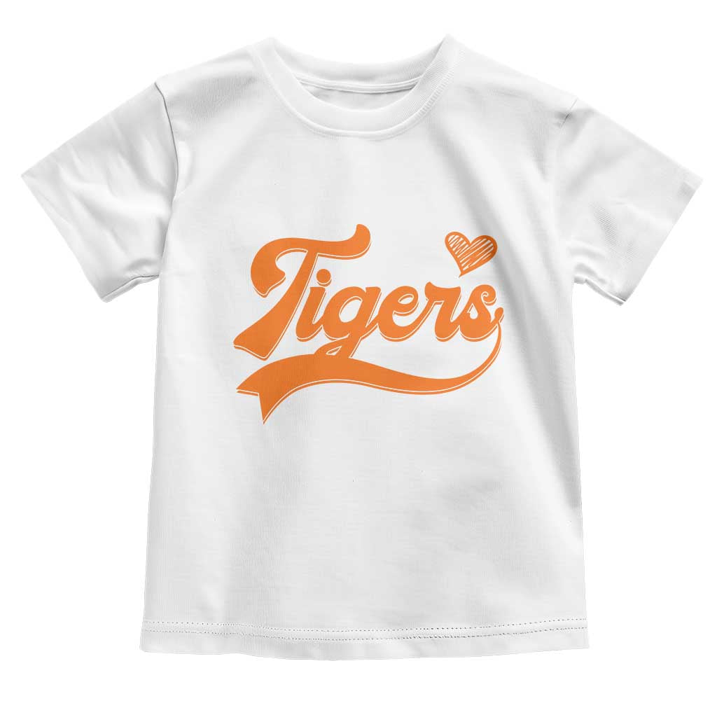 Vintage Tiger Toddler T Shirt Varsity Name Script Vintage Sports Jersey Style TS10 White Print Your Wear