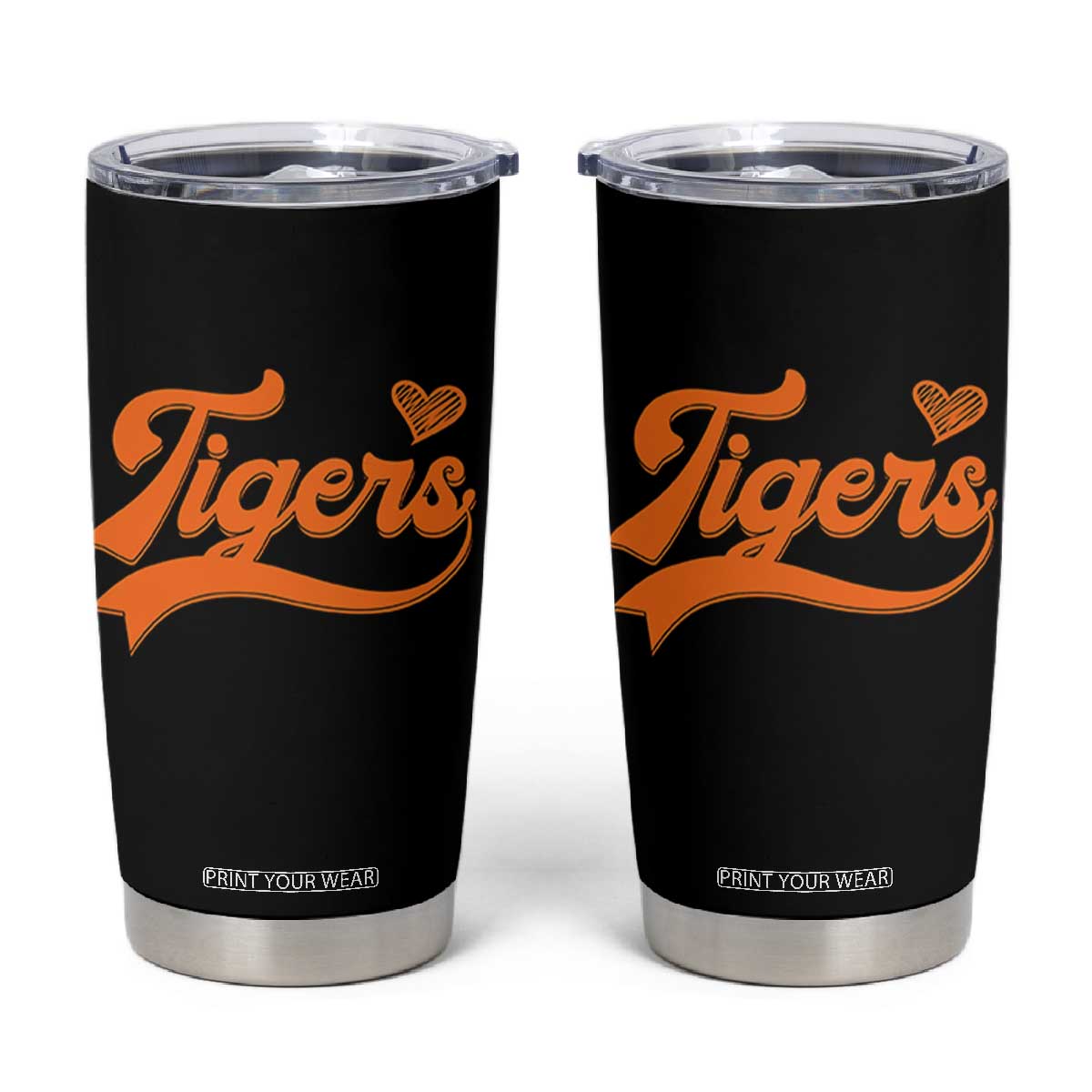 Vintage Tiger Tumbler Cup Varsity Name Script Vintage Sports Jersey Style TS10 Black Print Your Wear