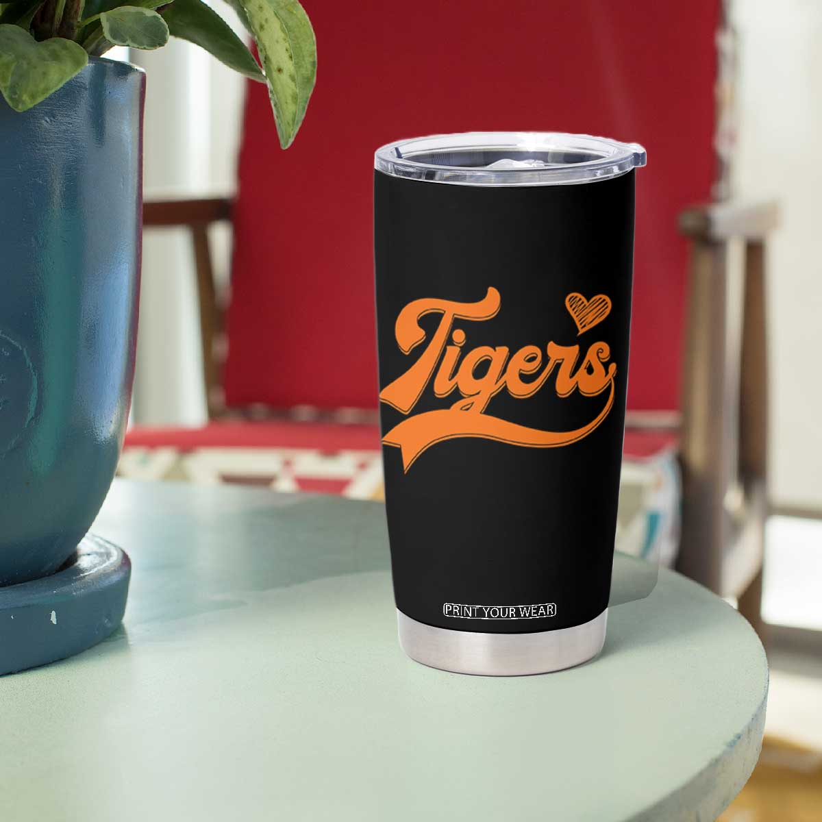 Vintage Tiger Tumbler Cup Varsity Name Script Vintage Sports Jersey Style TS10 Print Your Wear