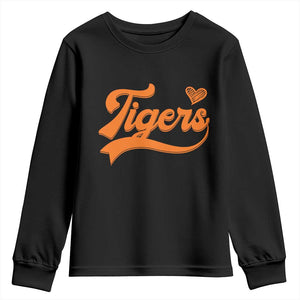 Vintage Tiger Youth Sweatshirt Varsity Name Script Vintage Sports Jersey Style TS10 Black Print Your Wear