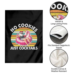 Santa Christmas In July Garden Flag No Cookies Just Cocktails Flamingo Summer Beach Hawaii TS10 Print Your Wear