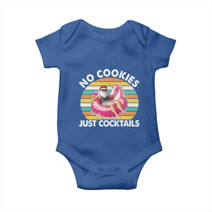 Santa Christmas In July Baby Onesie No Cookies Just Cocktails Flamingo Summer Beach Hawaii TS10 Royal Blue Print Your Wear