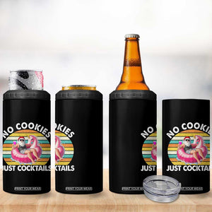 Santa Christmas In July 4 in 1 Can Cooler Tumbler No Cookies Just Cocktails Flamingo Summer Beach Hawaii TS10 Print Your Wear