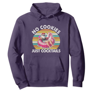 Santa Christmas In July Hoodie No Cookies Just Cocktails Flamingo Summer Beach Hawaii TS10 Purple Print Your Wear
