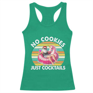 Santa Christmas In July Racerback Tank Top No Cookies Just Cocktails Flamingo Summer Beach Hawaii TS10 Irish Green Print Your Wear