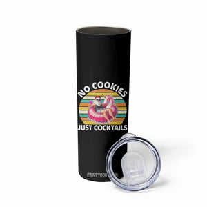 Santa Christmas In July Skinny Tumbler No Cookies Just Cocktails Flamingo Summer Beach Hawaii TS10 Print Your Wear