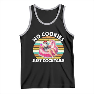 Santa Christmas In July Tank Top No Cookies Just Cocktails Flamingo Summer Beach Hawaii TS10 Black Athletic Heather Print Your Wear
