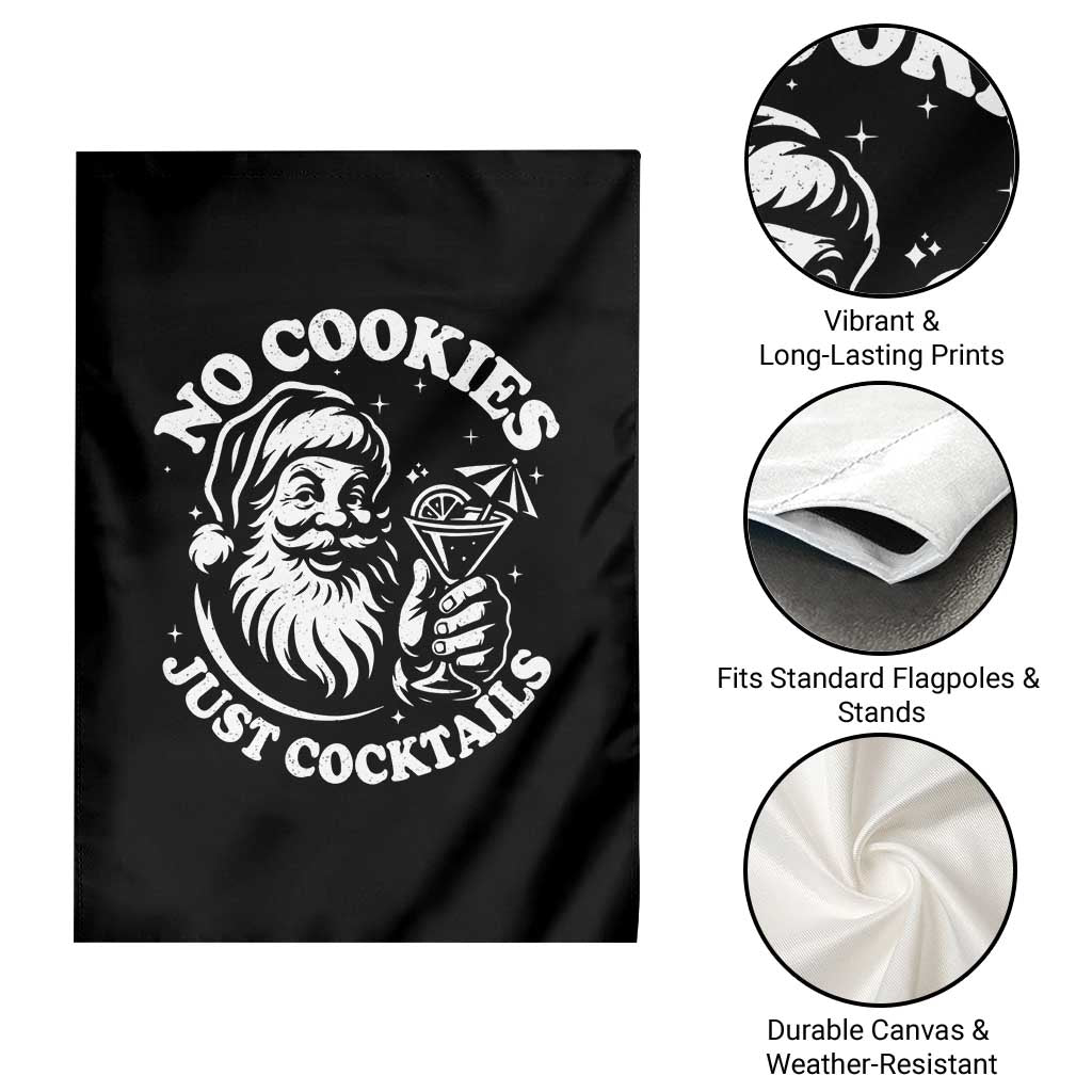 Funny Santa Christmas In July Garden Flag No Cookies Just Cocktails Summer Xmas TS10 Print Your Wear