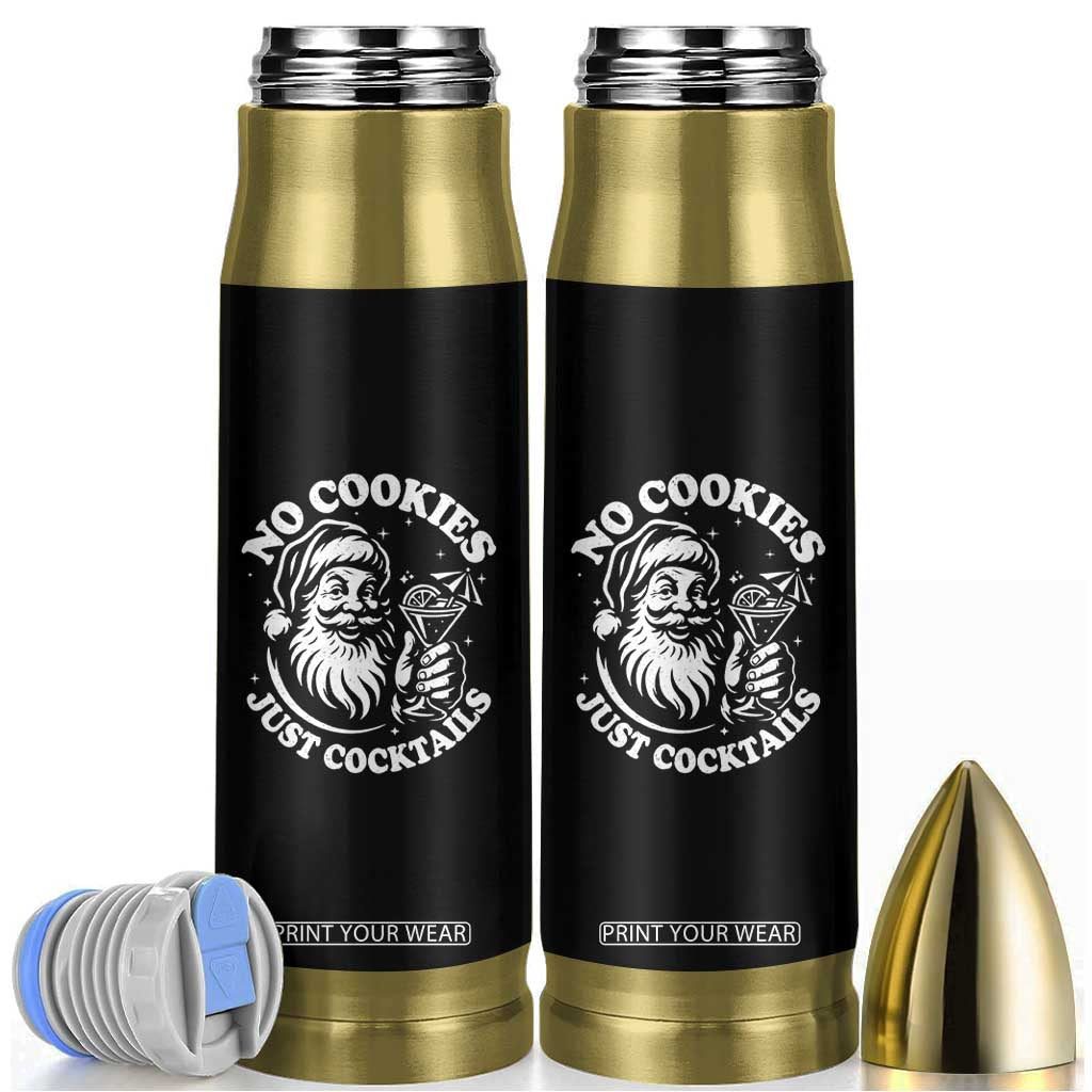 Funny Santa Christmas In July Bullet Tumbler No Cookies Just Cocktails Summer Xmas TS10 Black Print Your Wear