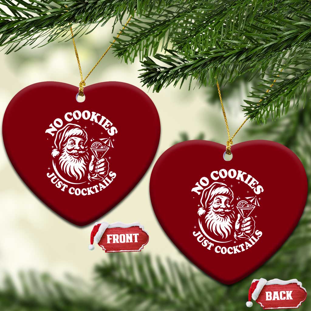 Funny Santa Xmas In July Ceramic Ornament No Cookies Just Cocktails Summer Xmas TS10 Print Your Wear