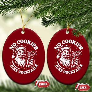 Funny Santa Xmas In July Ceramic Ornament No Cookies Just Cocktails Summer Xmas TS10 Print Your Wear