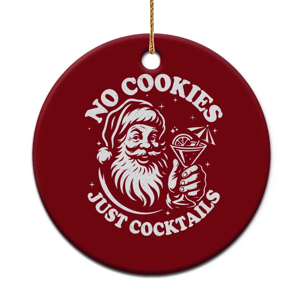 Funny Santa Xmas In July Ceramic Ornament No Cookies Just Cocktails Summer Xmas TS10 1pc Red Print Your Wear