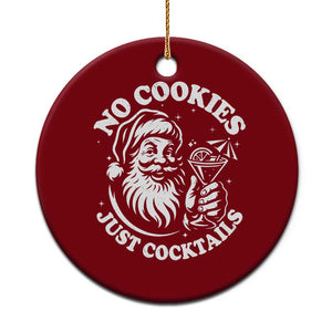 Funny Santa Xmas In July Ceramic Ornament No Cookies Just Cocktails Summer Xmas TS10 1pc Red Print Your Wear