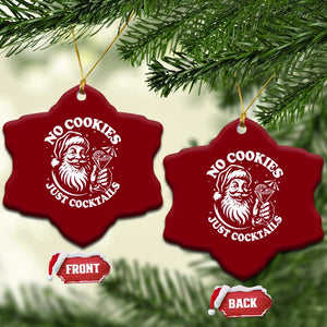 Funny Santa Xmas In July Ceramic Ornament No Cookies Just Cocktails Summer Xmas TS10 Print Your Wear