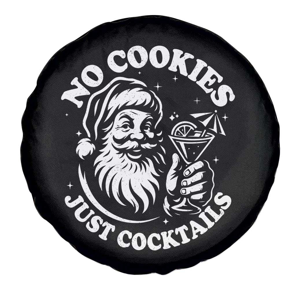 Funny Santa Christmas In July Spare Tire Cover No Cookies Just Cocktails Summer Xmas TS10 Print Your Wear