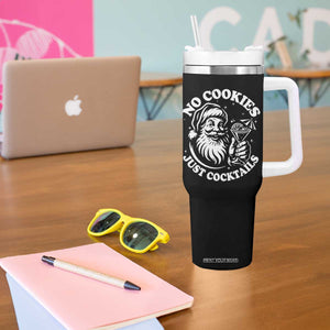 Funny Santa Christmas In July Tumbler With Handle No Cookies Just Cocktails Summer Xmas TS10 Print Your Wear