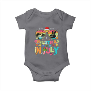Sunglasses Beach Christmas in July Baby Onesie Santa Summer Xmas TS10 Charcoal Print Your Wear
