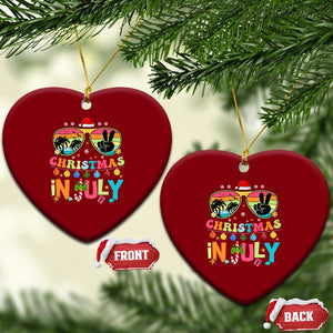 Sunglasses Beach Xmas in July Ceramic Ornament Santa Summer Xmas TS10 Print Your Wear