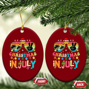 Sunglasses Beach Xmas in July Ceramic Ornament Santa Summer Xmas TS10 Print Your Wear