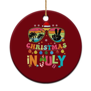 Sunglasses Beach Xmas in July Ceramic Ornament Santa Summer Xmas TS10 1pc Red Print Your Wear