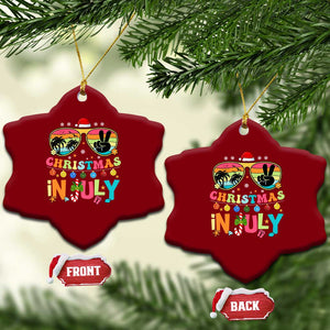 Sunglasses Beach Xmas in July Ceramic Ornament Santa Summer Xmas TS10 Print Your Wear