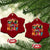 Sunglasses Beach Xmas in July Ceramic Ornament Santa Summer Xmas TS10 Print Your Wear
