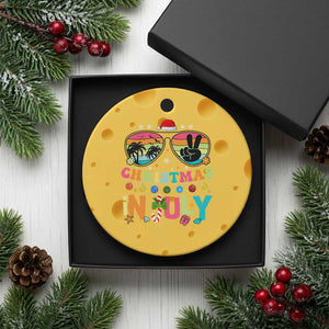Sunglasses Beach Xmas in July Ceramic Ornament Santa Summer Xmas TS10 1pc Yellow Cheese Print Your Wear