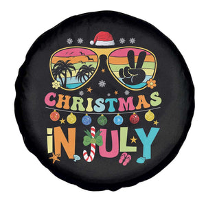 Sunglasses Beach Christmas in July Spare Tire Cover Santa Summer Xmas TS10 Print Your Wear
