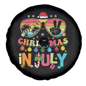 Sunglasses Beach Christmas in July Spare Tire Cover Santa Summer Xmas TS10 Print Your Wear