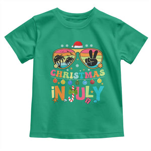 Sunglasses Beach Christmas in July Toddler T Shirt Santa Summer Xmas TS10 Irish Green Print Your Wear