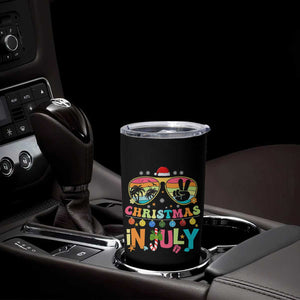 Sunglasses Beach Christmas in July Tumbler Cup Santa Summer Xmas TS10 Print Your Wear