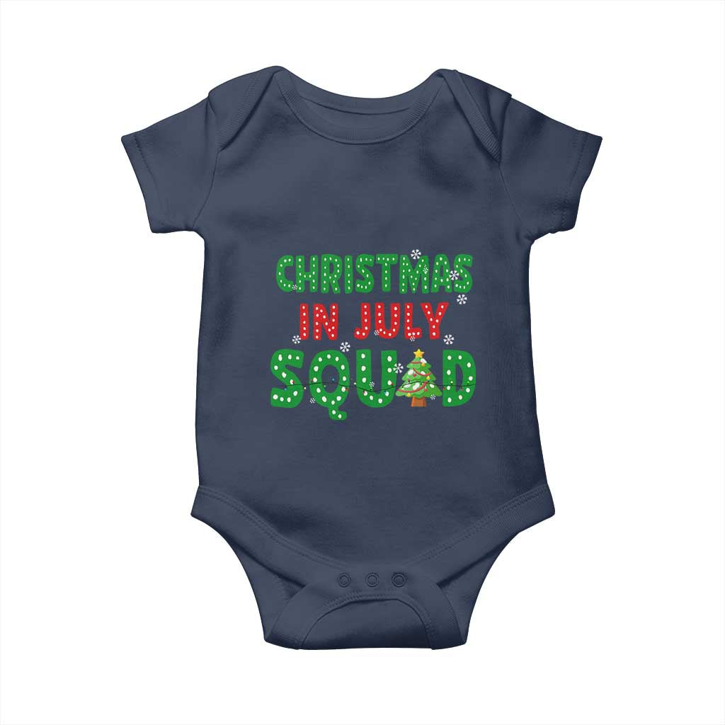 Christmas In July Squad Baby Onesie Funny Summer Xmas TS10 Navy Print Your Wear