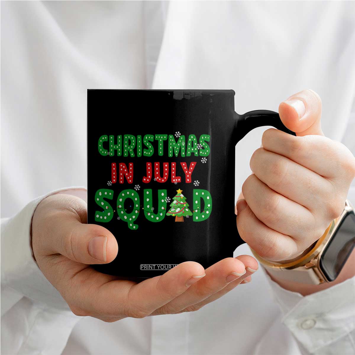 Christmas In July Squad Coffee Mug Funny Summer Xmas TS10 Print Your Wear