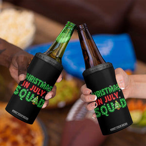 Christmas In July Squad 4 in 1 Can Cooler Tumbler Funny Summer Xmas TS10 Print Your Wear