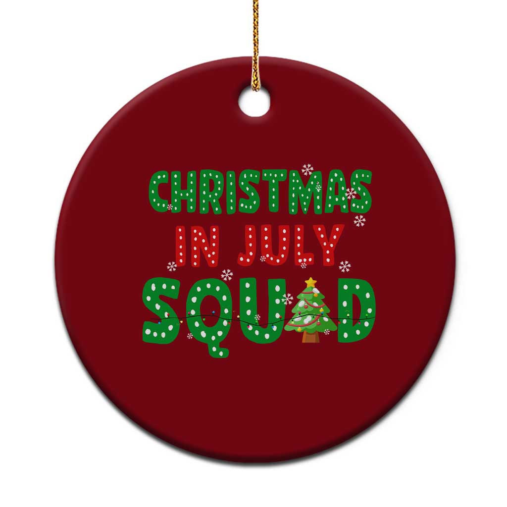 Xmas In July Squad Ceramic Ornament Funny Summer Xmas TS10 1pc Red Print Your Wear