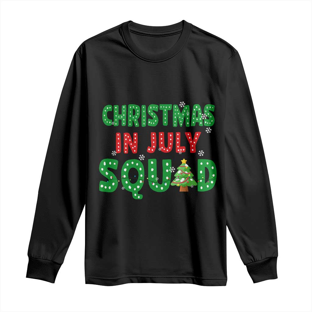 Christmas In July Squad Long Sleeve Shirt Funny Summer Xmas TS10 Black Print Your Wear