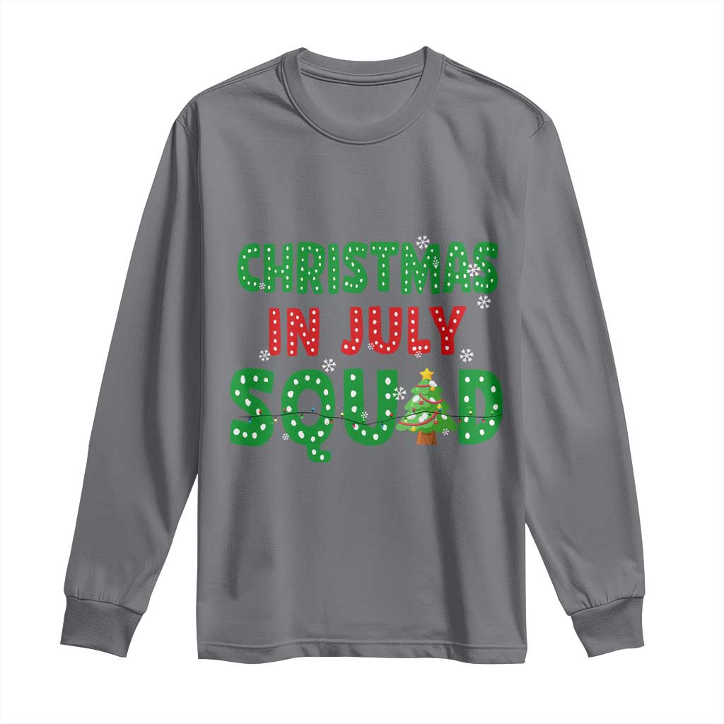 Christmas In July Squad Long Sleeve Shirt Funny Summer Xmas TS10 Charcoal Print Your Wear