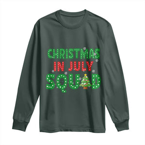 Christmas In July Squad Long Sleeve Shirt Funny Summer Xmas TS10 Dark Forest Green Print Your Wear