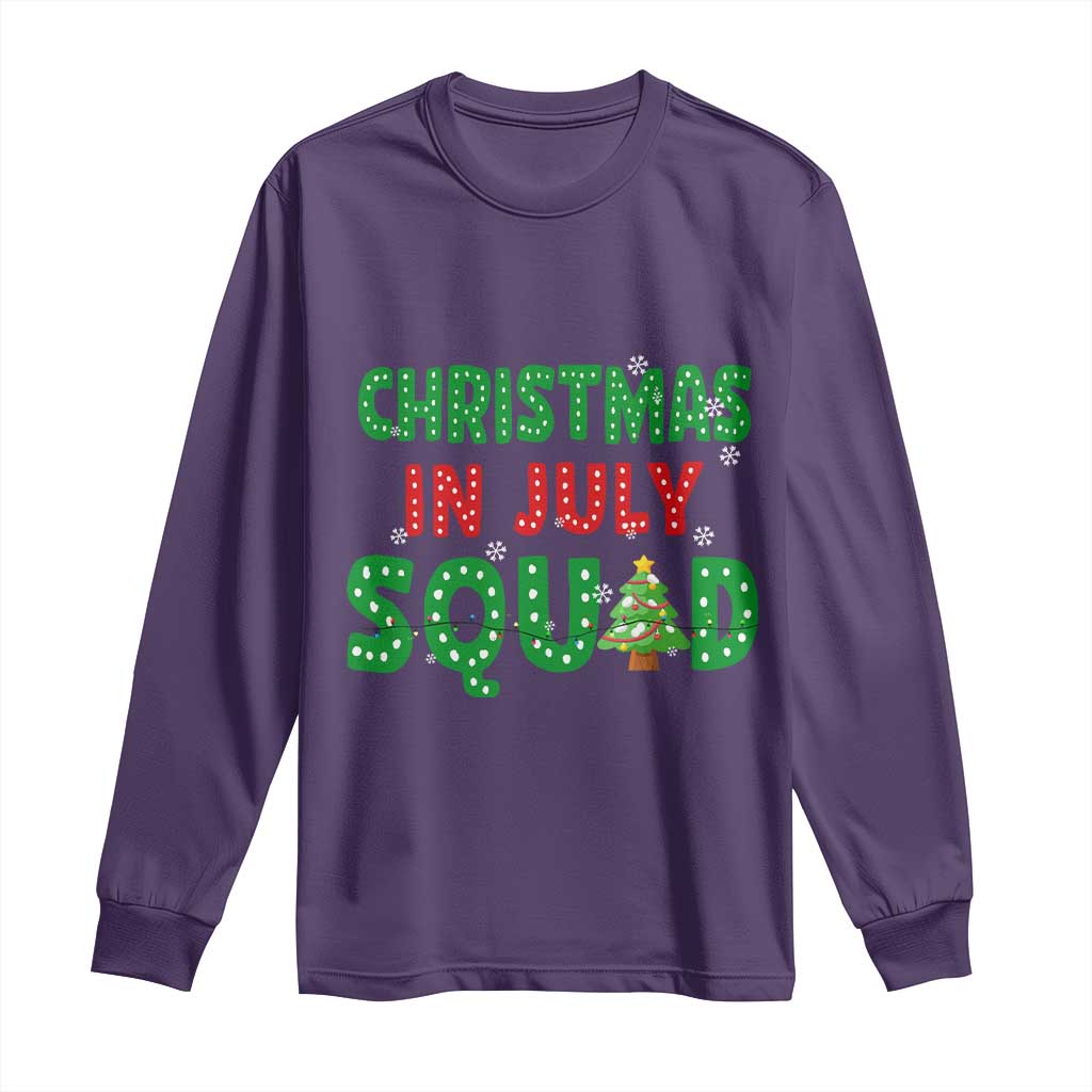Christmas In July Squad Long Sleeve Shirt Funny Summer Xmas TS10 Purple Print Your Wear
