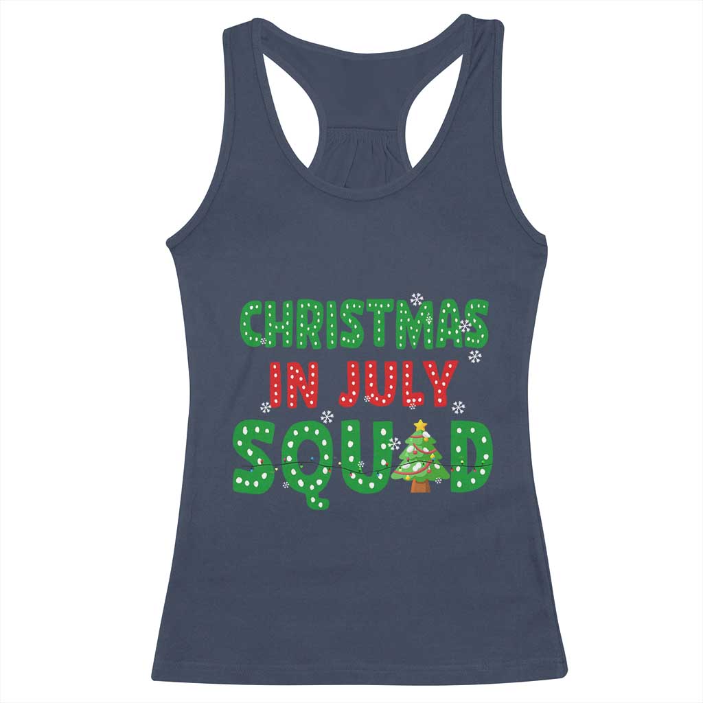 Christmas In July Squad Racerback Tank Top Funny Summer Xmas TS10 Navy Print Your Wear