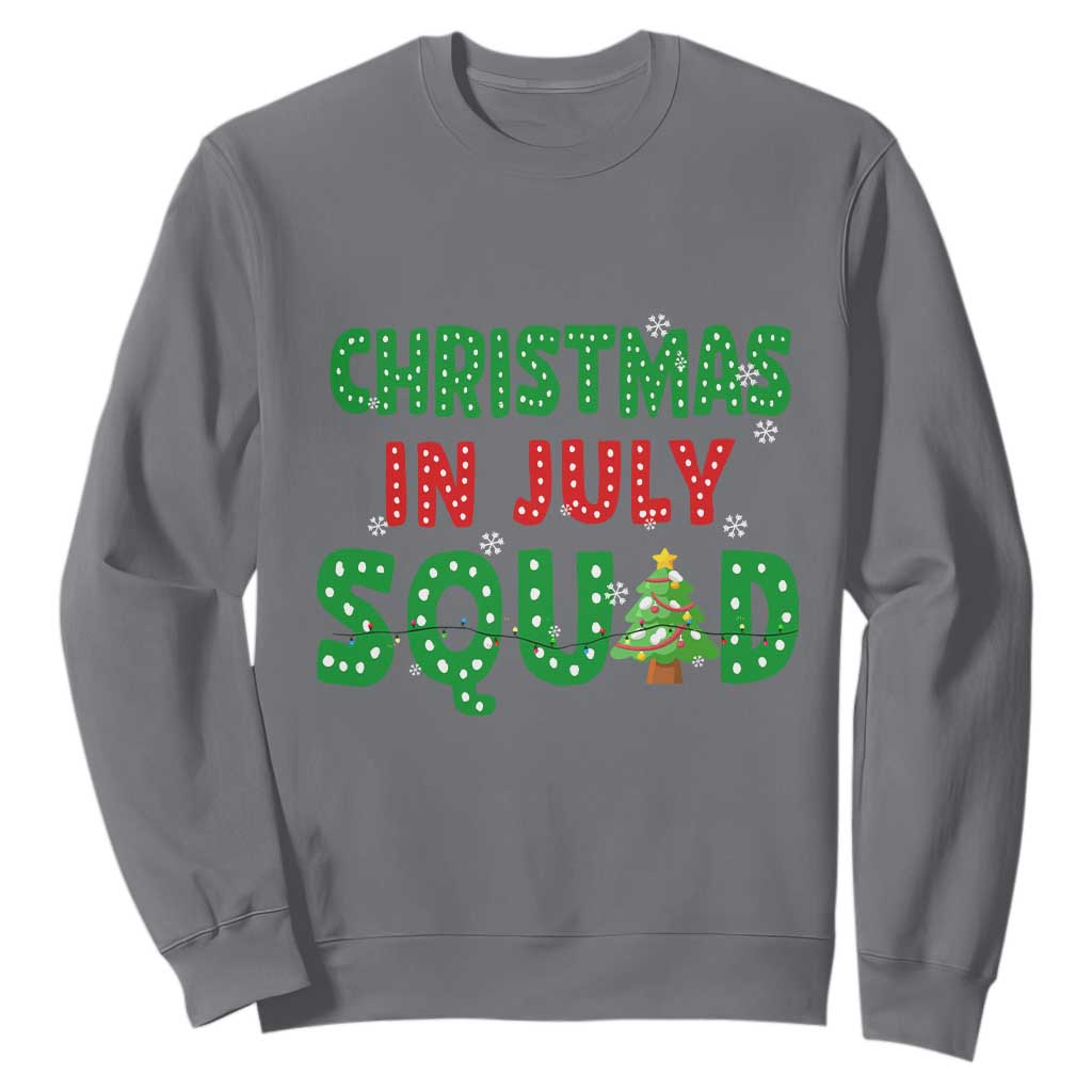 Christmas In July Squad Sweatshirt Funny Summer Xmas TS10 Charcoal Print Your Wear
